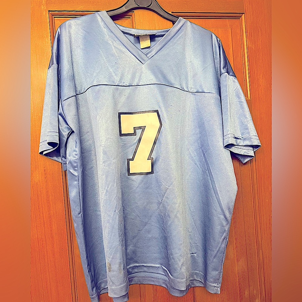 STREET CODE Short Sleeve Jersey, L, Worn, Light Blue